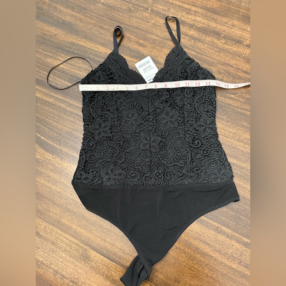 Iris Midnight Black Lace Bodysuit